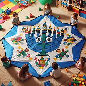 מצנח פעילות בנושא חג חנוכה מצנח פעילות בנושא חג חנוכה