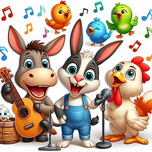 סיפור בהמחשה: מקהלת החיות-דמויות ענקיות סיפור בהמחשה: מקהלת החיות-דמויות ענקיות